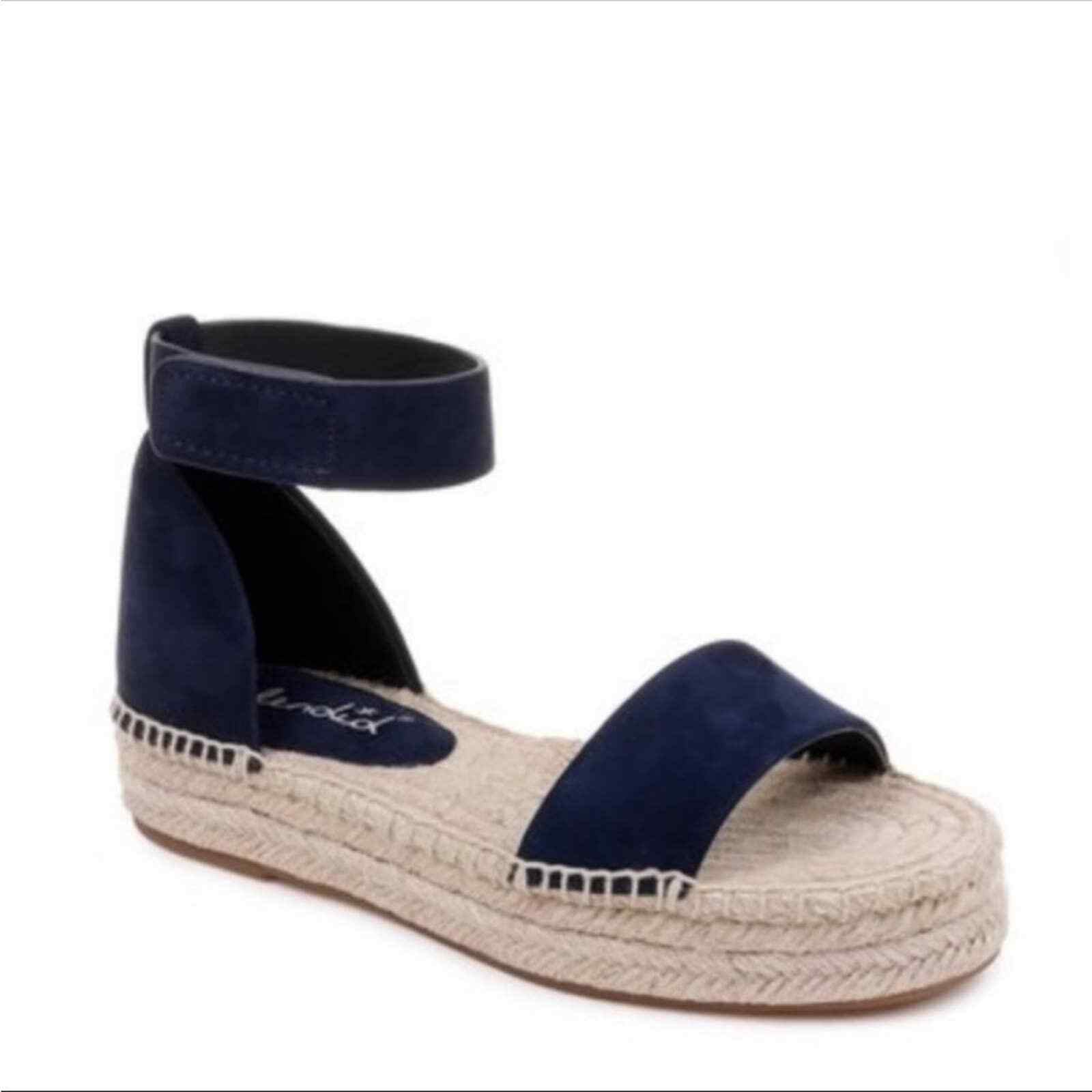 Splendid Jensen Platform Espadrille Navy Blue Sandal 10