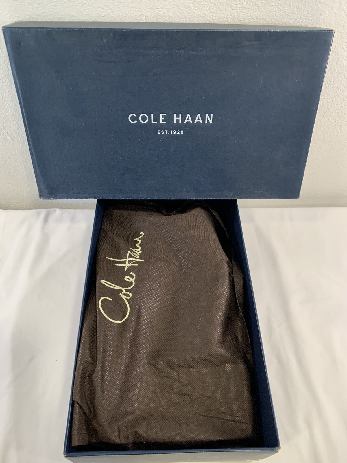 SAOLA Scarpe Oxford Cole Haan Lenox Hill Cap Toe 13M nere stringate in pelle con scatola