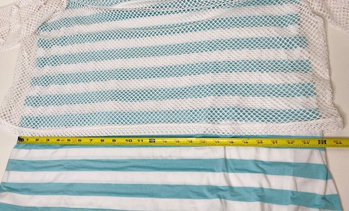 Rubino Rd. nuovo con etichetta Top blusa donna più 2x Lt. blu bianco rete sovrapposta "a maglietta" - Foto 9 di 10