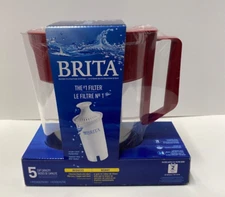 Brita Water Filtration System RED Pitcher 5 Cup Capacity 1 FILTER NEW