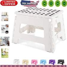 Sturdy Anti-Slip Step Stool - 9 Inch, Foldable, Perfect for Kitchen & Bathroom