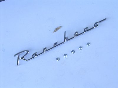 1957 1958 57 58 Ford Ranchero Cromo Script For The Cuarto Posterior ...
