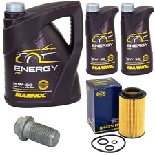 Motoröl Set MANNOL Energy 5W-30 7 Liter + Ölfilter + Schraube für Mercedes W203 Motoröl Set MANNOL Energy 5W-30 7 Liter + Ölfilter + Schraube für Mercedes W203