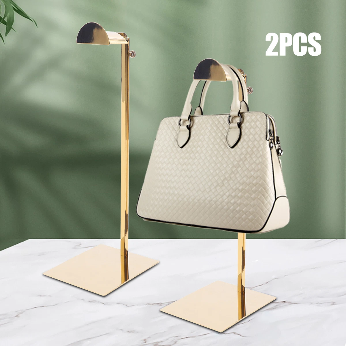 2x Metal Handbag Display Stand Holder Hanging Bag Rack Display Shelf  Adjustable