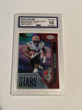 Nick Chubb 2022 Certified #CS-21 “CERTIFIED STARS” MIRROR RED 31/99 CCG 10 Gem