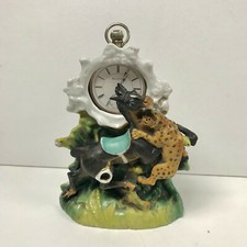 f285 Vintage Ceramic Pocket Watch Holder Stand Case Collectible