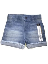 NEW SZ 3T GIRLS OKIE DOKIE Adjustable WAIST DENIM BLUE JEAN SHORTS/ NWT $26