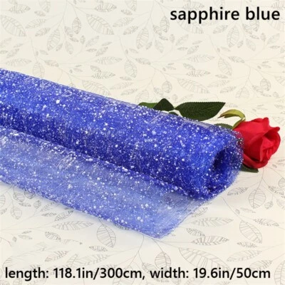 300x50cm Netz Punkte Stoff Durchsichtig für Blumen Geschenk Verpacken DIY Crafts - Bild 1 von 4