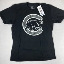 CHICAGO CUBS REALTREE BLACK LARGE T Shirt 100% Recycled Material MADE IN USA NWT
