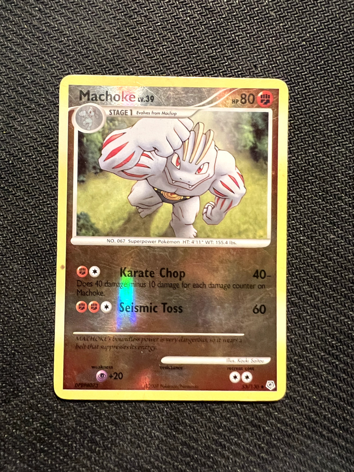 Machoke 53/130 Diamond and Pearl Reverse Holo LP