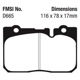 EBC DP31154C Redstuff Ceramic Low Dust Front Brake Pads for 95-98 Lexus LS400 — 第 3/4 张图片
