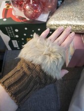 Winter gloves brown for women