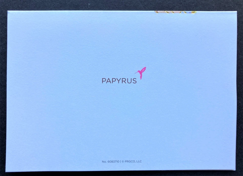 *ONE* Papyrus Butterfly Note Card Blank Gold Foil Gold Seal Gorgeous Spring Card - Image 4 of 4