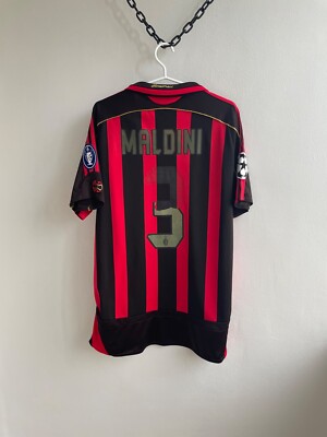 ACミラン MALDINI 長袖 シャツ 背番号3 06-07 ACミラン MALDINI 3番 長袖 シャツ - メルカリ