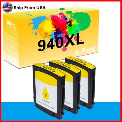 3PK 940 XL Ink Cartridge for Officejet Pro 500A Printer