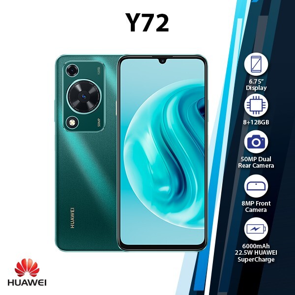 Hwei Nova Y72 Android Cell Phone (Green, 8GB+128GB, Dual SIM