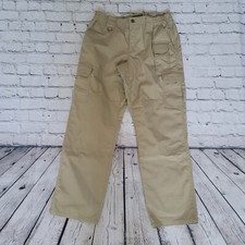 5.11 Tactical Cargo Pants Double Knee Womens Size 12 Beige Elastic Waist