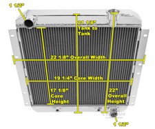 1958-1980 Toyota Land Cruiser All Aluminum 4 Row Core KR Champion Radiator