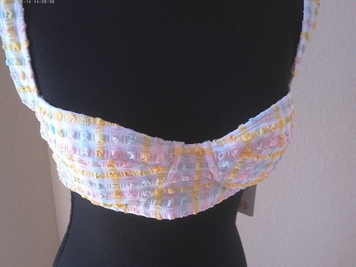 GB GIANNI BINI BRAND BIKINI TOP WITH REMOVABLE PADS MULTI COLORED SIZE X LARGE - Picture 2 of 4