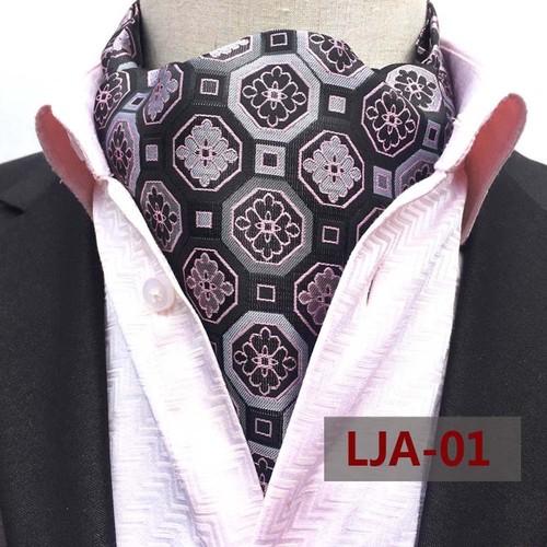 Mens Colorful Paisley Polka Dots Tie Cravat Ascot Wedding Party Neckties - Picture 7 of 32