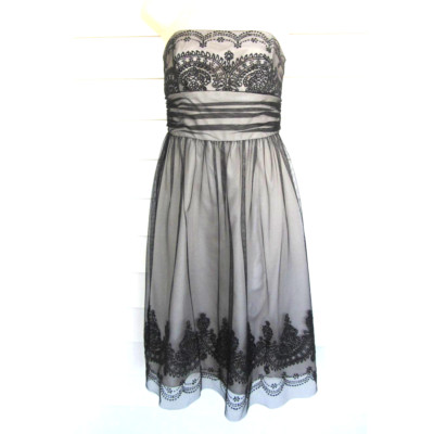 strapless tulle dress with caviar beading David's Bridal Bead Knee Length Formal Height:5'5