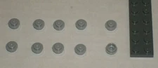 LEGO NEW 1x1 Light Bluish Grey Round Plate Stud (10x) 4211525 Brick 6141