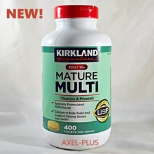Kirkland Signature Adult 50+ Mature Multi Vitamins & Minerals, 400 Tablets