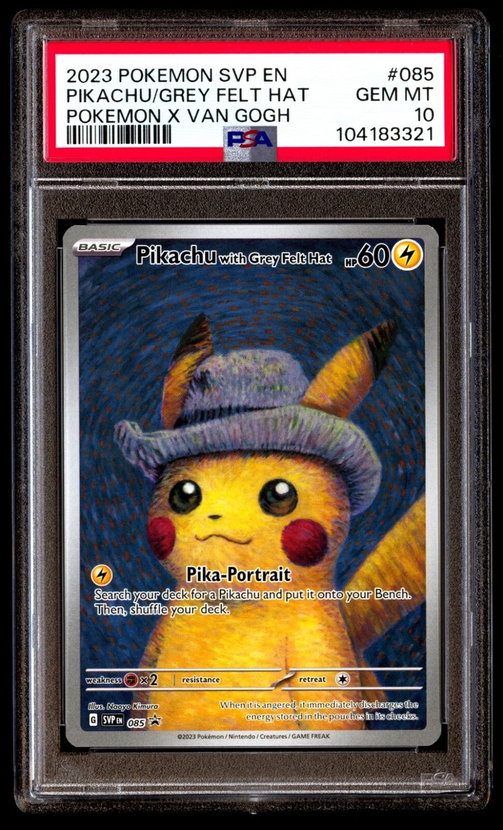 ゴッホピカチュウpsa10 Pikachu with Grey Felt Hat PSA 10 Gem Mint Van Gogh Pikachu With Grey Felt Hat #085