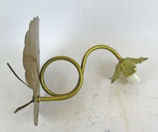 VECCHIA APPLIQUE IN FERRO BATTUTO UNA FIAMMA LUCE DA MURO LAMPADA PARETE CH38