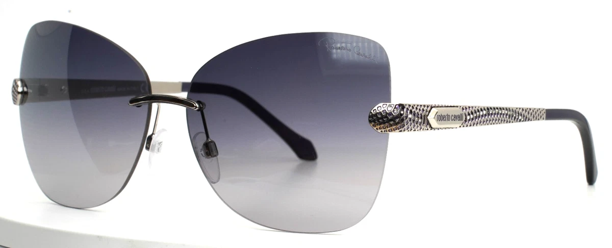 Roberto Cavalli Medea 155S J10 Silver Metal Frame Sunglasses 65-14 110mm Italy Roberto Cavalli Sunglasses for Women | eBay main image 2