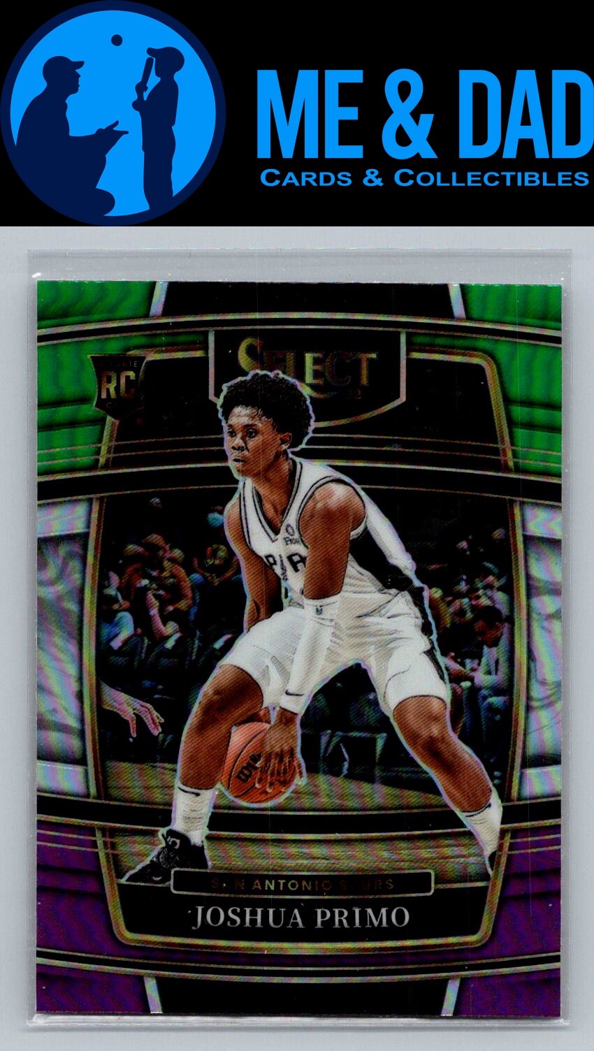 2021-22 Panini Select #68 Joshua Primo Green White Purple Prizms