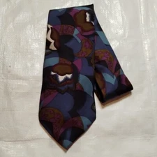 Mark Alexander Men's Blue Floral Silk Necktie