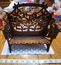 Handmade Wooden Letter Holder / Mail Holder, Desk Caddy, German Style Scroll
