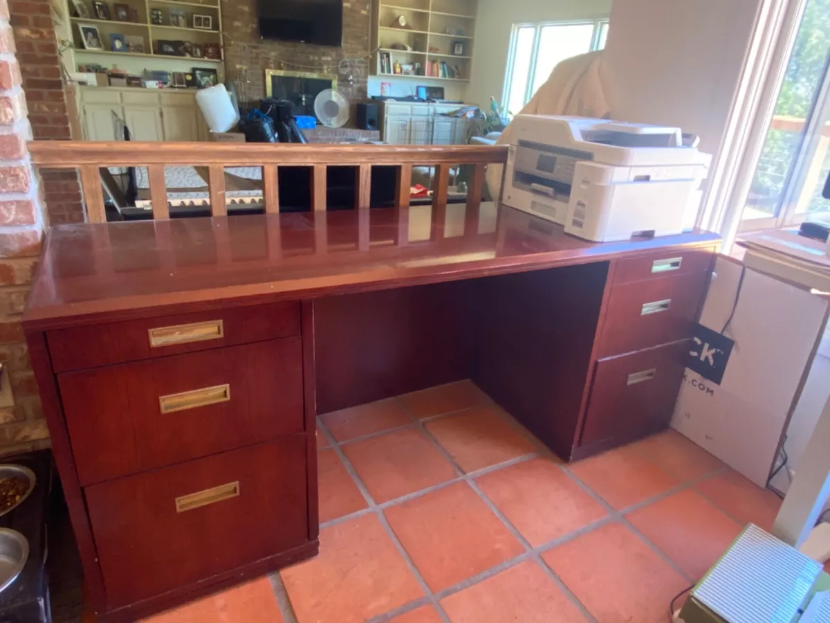 Used desk with drawers deals