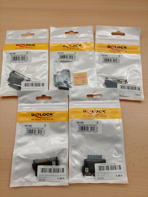5 Stk. Delock SATA-Slim zu SATA-22pin Bu/St Adapter