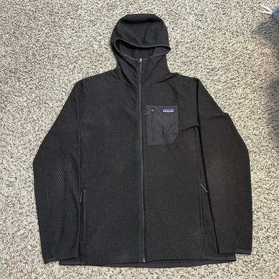 Patagonia Jacket R1 Air Full Zip Hoody Black Regulator Tech Fleece Mens Large