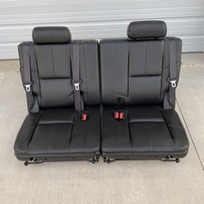 2007-2014 Tahoe Suburban Yukon Escalade Leather 3rd Third Row Rear Seats Black 2007-2014 Tahoe Suburban Yukon Escalade Leather 3rd Third Row Rear Seats Black