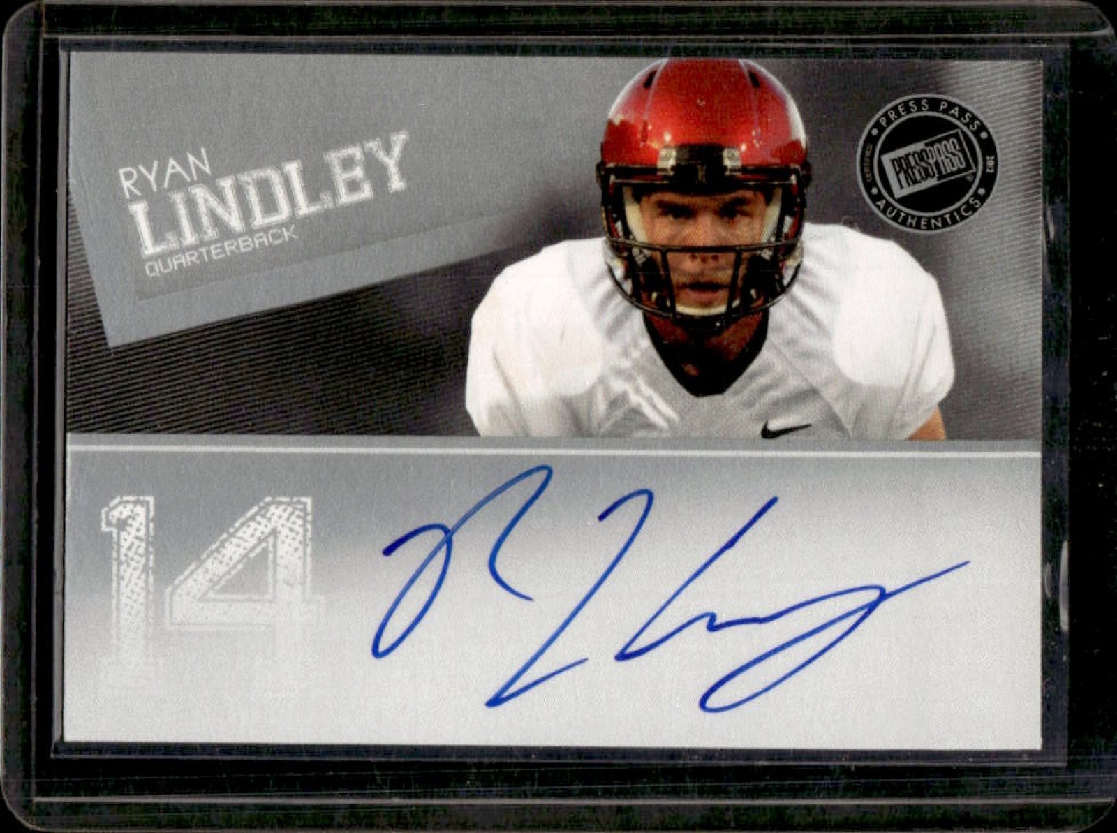 Ryan Lindley Press Pass Autographs #PPSRL2 Silver