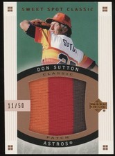 2005 Upper Deck Sweet Spot Classic - Classic Patch Don Sutton #CP-DS1 /50 (MEM)