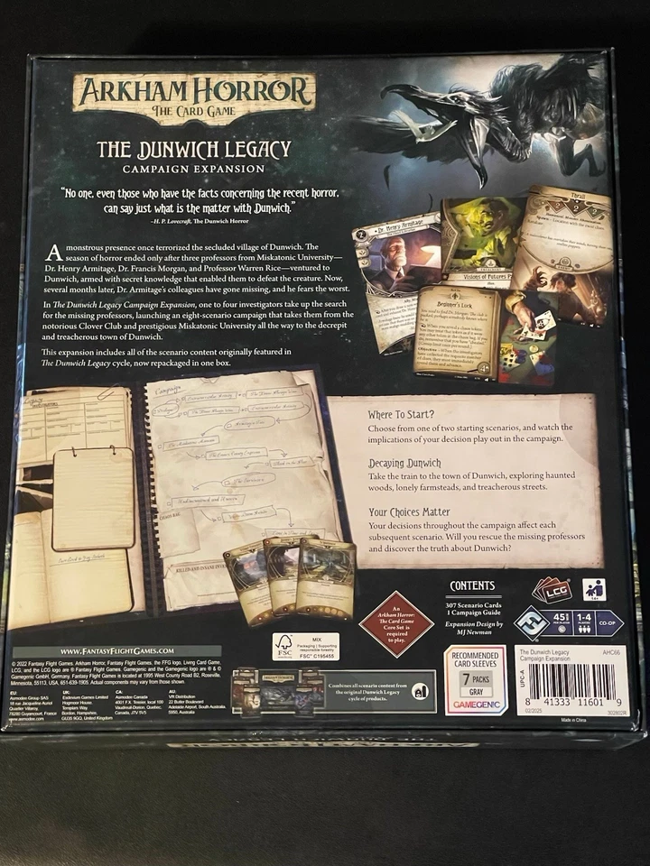 Fantasy Flight Games Arkham Horror LCG The Dunwich Legacy Campaign Expansion - Image 2 of 4
