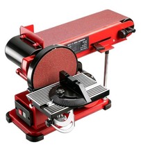 Electric Belt & Disc Sander 370W Bench Mounting Wood Working Tilt 90° Heavy Duty