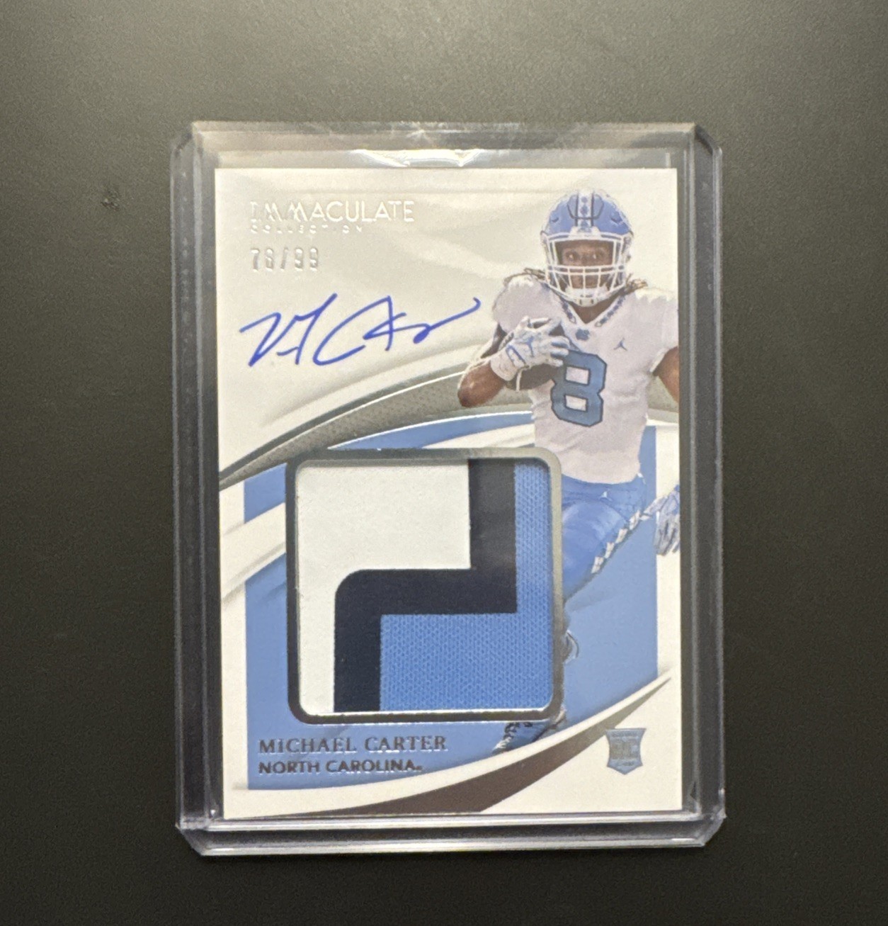 Michael Carter Panini Immaculate Collection Premium Patch Rookie Autographs #PPAMC Base