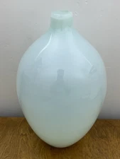 Vintage Opalescent Blue 13" Glass Decanter Vase Balloon Style Vintage Blenko