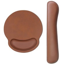 RICHEN Ergonomic PU Leather Keyboard Wrist Rest and Mouse Pad with Wrist Support