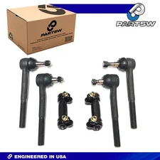 PartsW Chevrolet K1500 6Pc Front Outer & Inner Tie Rod End Adjusting Sleeve