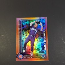 2025 Topps Series 1 Celebration Cub Seiya Suzuki  Walk This Way Orange 17/25 SSP