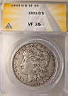 1891-0 US Morgan Silver Dollar ANACS VF35