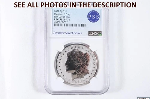 NobleSpirit (LB) 2022 Fiji Morgan Silver Dollar S Privy 1st Day NGC Reverse PF70