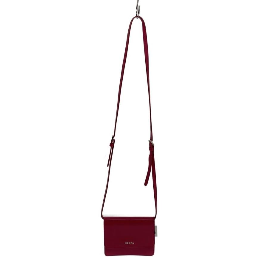 Prada Shoulder Bag Leather Pink Women From Japan