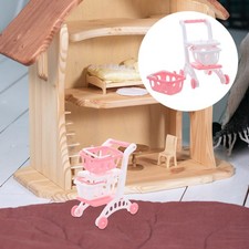 8 Pcs Small Grocery Cart Children's Supermarket Trolley Toy Play Store Items